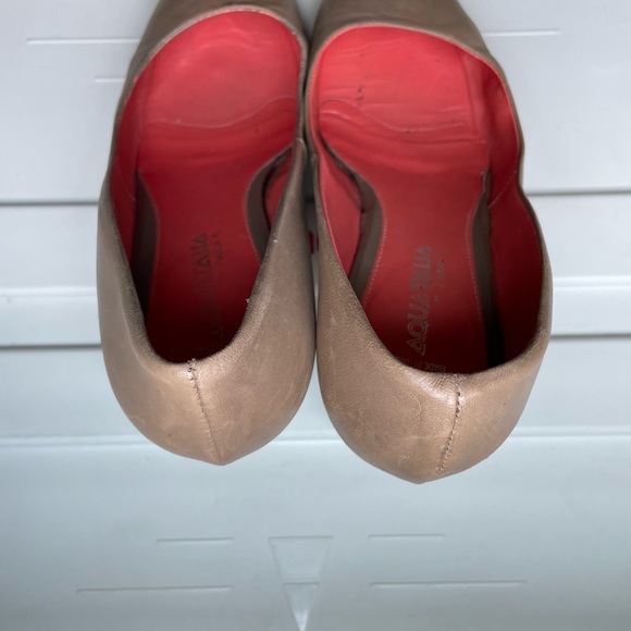 Aquaitalia tan leather pumps size 7.5 in very used condition (sold as-is!!!) - Picture 2 of 10